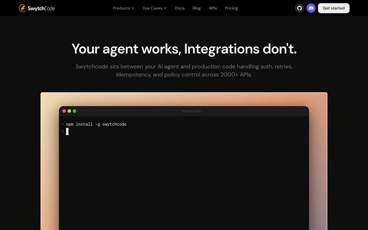 Swytchcode CLI screenshot